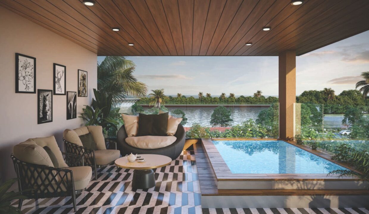 river view 2bhk apartment penthouse for sale in goa siolim north goa